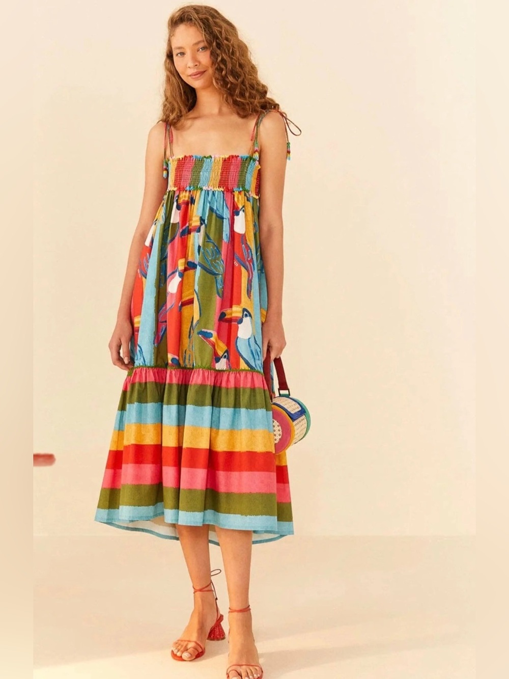 Farm Rio: WONDERFUL TOUCANS MDI DRESS